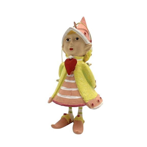 Patience Brewster Krinkles Dash Away Cupids Heart Elf Ornament - Picture 1 of 6